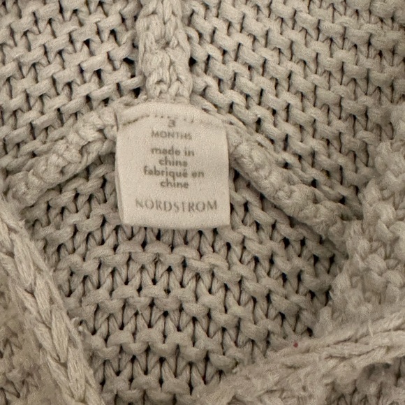 3-month baby Nordstrom Organic Cotton Hooded Cardigan - Picture 4 of 8